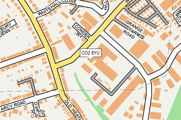 CO2 8YU map - OS OpenMap – Local (Ordnance Survey)