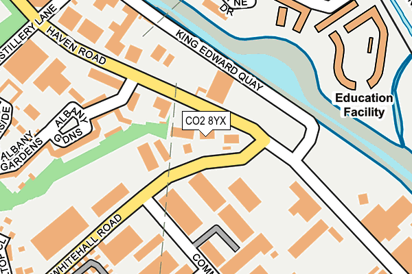 CO2 8YX map - OS OpenMap – Local (Ordnance Survey)