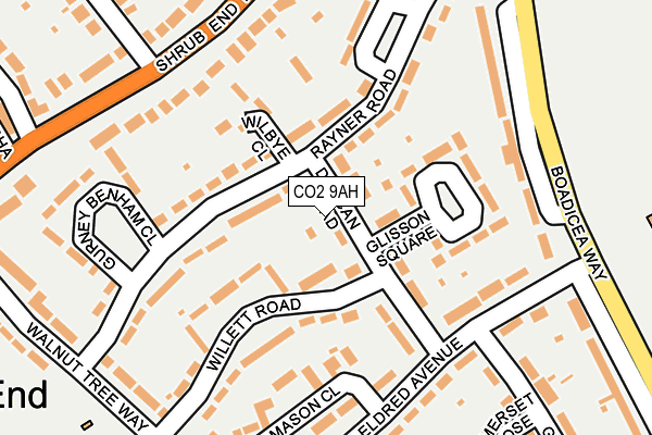 CO2 9AH map - OS OpenMap – Local (Ordnance Survey)