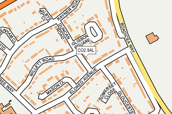 CO2 9AL map - OS OpenMap – Local (Ordnance Survey)