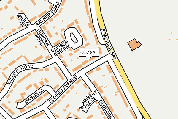 CO2 9AT map - OS OpenMap – Local (Ordnance Survey)