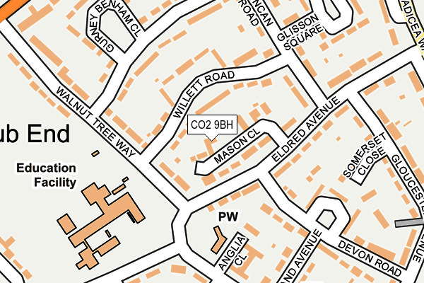 CO2 9BH map - OS OpenMap – Local (Ordnance Survey)