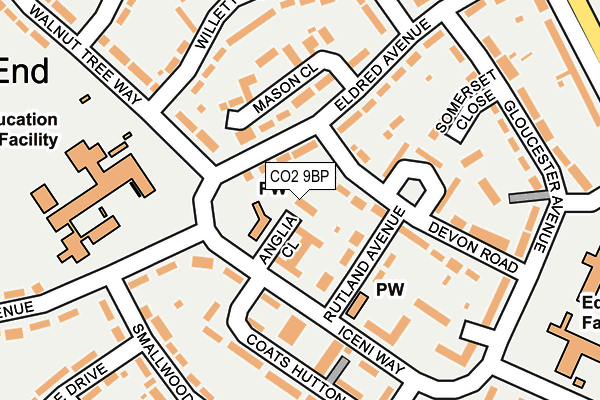 CO2 9BP map - OS OpenMap – Local (Ordnance Survey)
