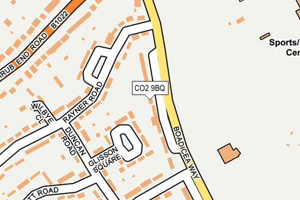 CO2 9BQ map - OS OpenMap – Local (Ordnance Survey)