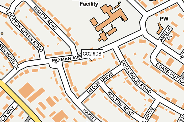 CO2 9DB map - OS OpenMap – Local (Ordnance Survey)