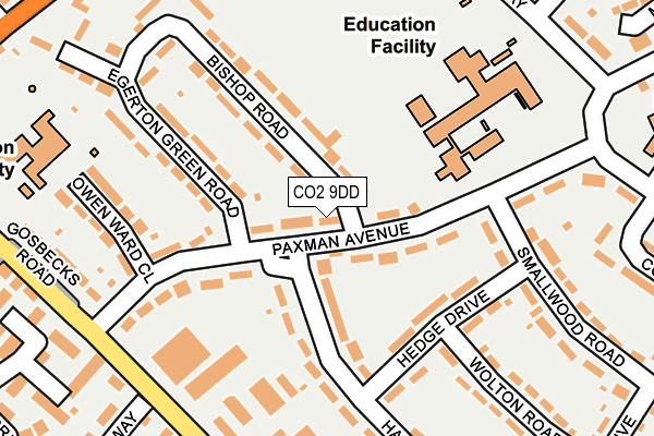 CO2 9DD map - OS OpenMap – Local (Ordnance Survey)