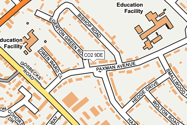 CO2 9DE map - OS OpenMap – Local (Ordnance Survey)