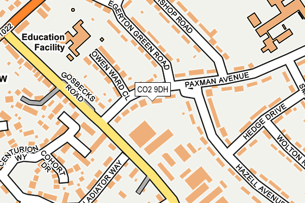 CO2 9DH map - OS OpenMap – Local (Ordnance Survey)