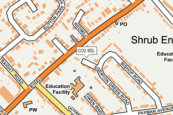 CO2 9DL map - OS OpenMap – Local (Ordnance Survey)