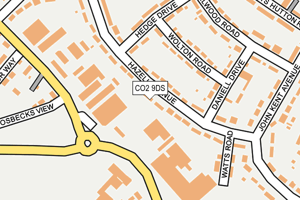 CO2 9DS map - OS OpenMap – Local (Ordnance Survey)