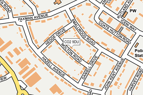 CO2 9DU map - OS OpenMap – Local (Ordnance Survey)