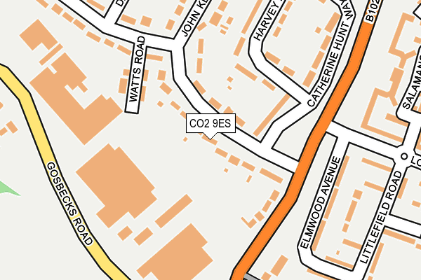 CO2 9ES map - OS OpenMap – Local (Ordnance Survey)