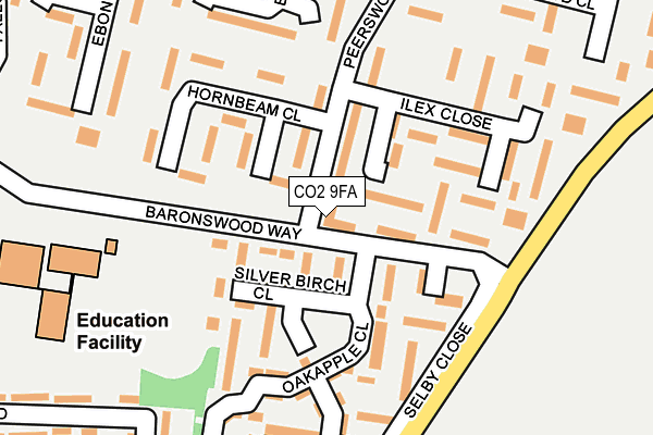 CO2 9FA map - OS OpenMap – Local (Ordnance Survey)