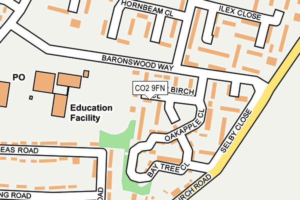 CO2 9FN map - OS OpenMap – Local (Ordnance Survey)