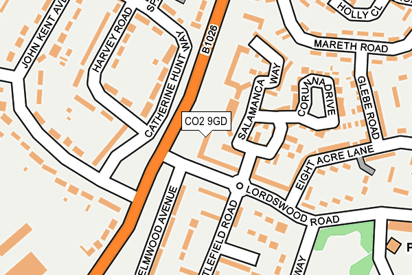 CO2 9GD map - OS OpenMap – Local (Ordnance Survey)