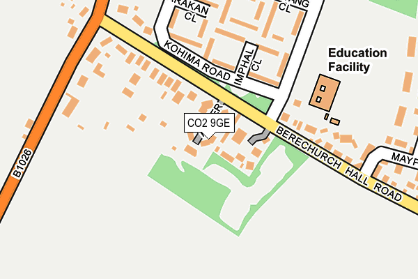 CO2 9GE map - OS OpenMap – Local (Ordnance Survey)