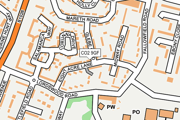 CO2 9GF map - OS OpenMap – Local (Ordnance Survey)