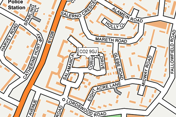 CO2 9GJ map - OS OpenMap – Local (Ordnance Survey)