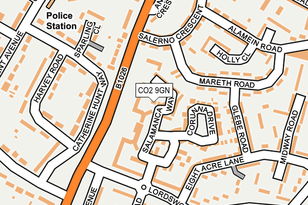 CO2 9GN map - OS OpenMap – Local (Ordnance Survey)