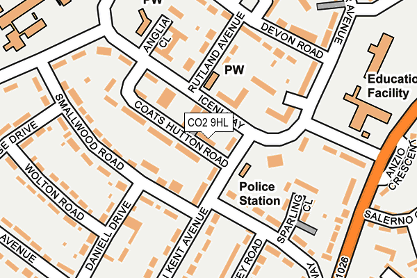 CO2 9HL map - OS OpenMap – Local (Ordnance Survey)