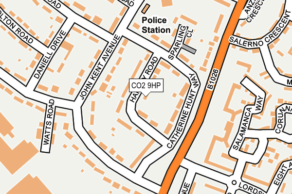 CO2 9HP map - OS OpenMap – Local (Ordnance Survey)