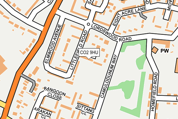 CO2 9HU map - OS OpenMap – Local (Ordnance Survey)