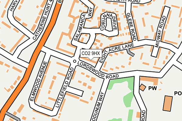 CO2 9HX map - OS OpenMap – Local (Ordnance Survey)