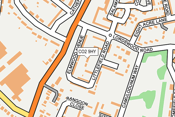 CO2 9HY map - OS OpenMap – Local (Ordnance Survey)