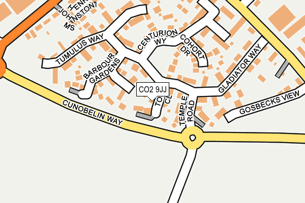 CO2 9JJ map - OS OpenMap – Local (Ordnance Survey)