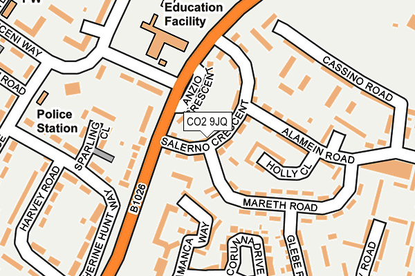 CO2 9JQ map - OS OpenMap – Local (Ordnance Survey)