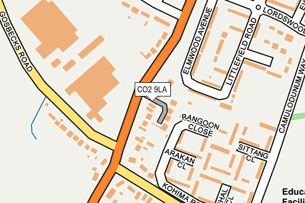 CO2 9LA map - OS OpenMap – Local (Ordnance Survey)