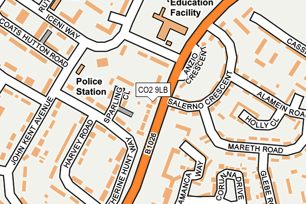 CO2 9LB map - OS OpenMap – Local (Ordnance Survey)