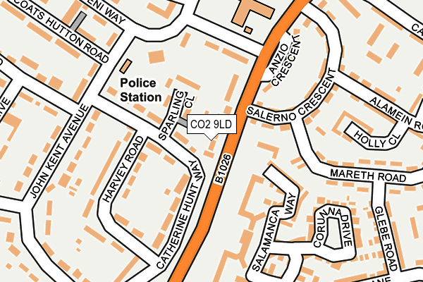 CO2 9LD map - OS OpenMap – Local (Ordnance Survey)