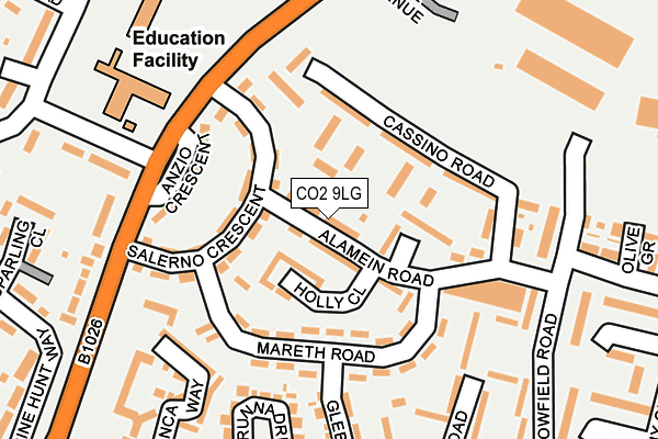 CO2 9LG map - OS OpenMap – Local (Ordnance Survey)