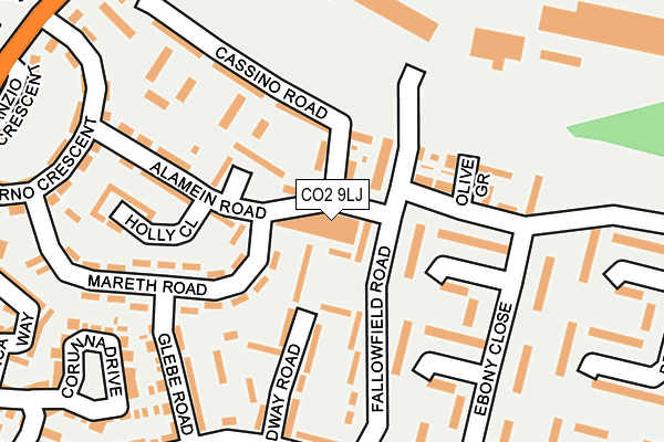 CO2 9LJ map - OS OpenMap – Local (Ordnance Survey)