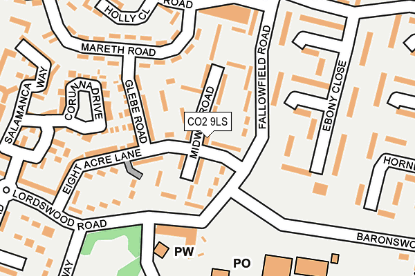 CO2 9LS map - OS OpenMap – Local (Ordnance Survey)