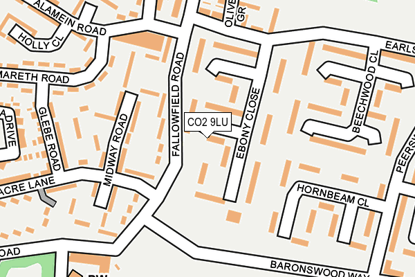 CO2 9LU map - OS OpenMap – Local (Ordnance Survey)