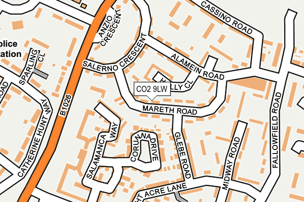 CO2 9LW map - OS OpenMap – Local (Ordnance Survey)