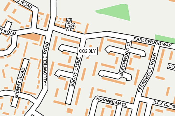 CO2 9LY map - OS OpenMap – Local (Ordnance Survey)