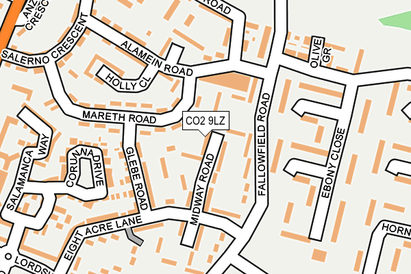 CO2 9LZ map - OS OpenMap – Local (Ordnance Survey)