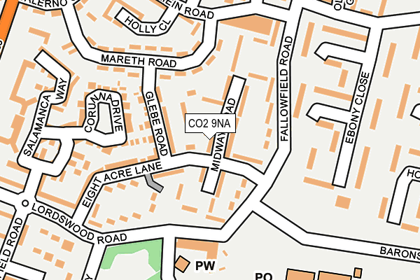 CO2 9NA map - OS OpenMap – Local (Ordnance Survey)