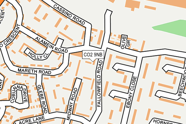 CO2 9NB map - OS OpenMap – Local (Ordnance Survey)