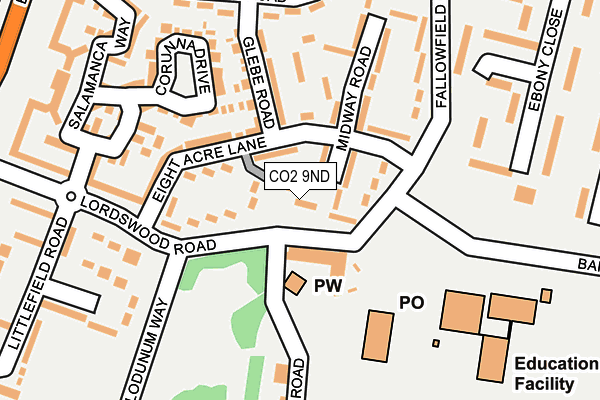 CO2 9ND map - OS OpenMap – Local (Ordnance Survey)