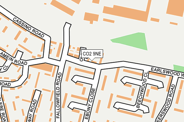 CO2 9NE map - OS OpenMap – Local (Ordnance Survey)