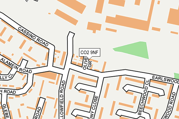 CO2 9NF map - OS OpenMap – Local (Ordnance Survey)