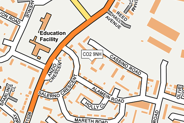 CO2 9NH map - OS OpenMap – Local (Ordnance Survey)