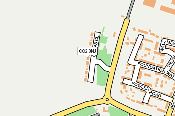 CO2 9NJ map - OS OpenMap – Local (Ordnance Survey)