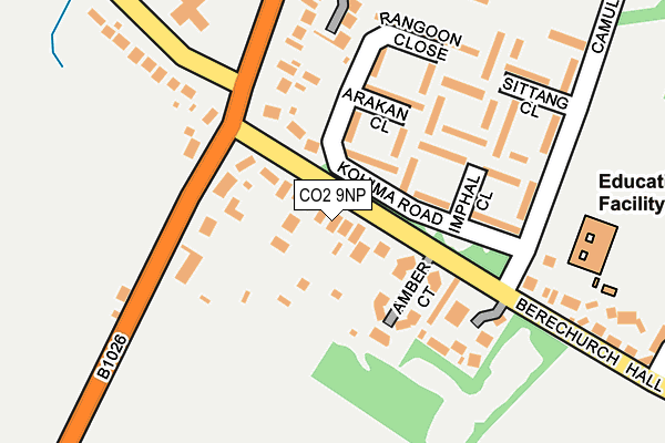 CO2 9NP map - OS OpenMap – Local (Ordnance Survey)