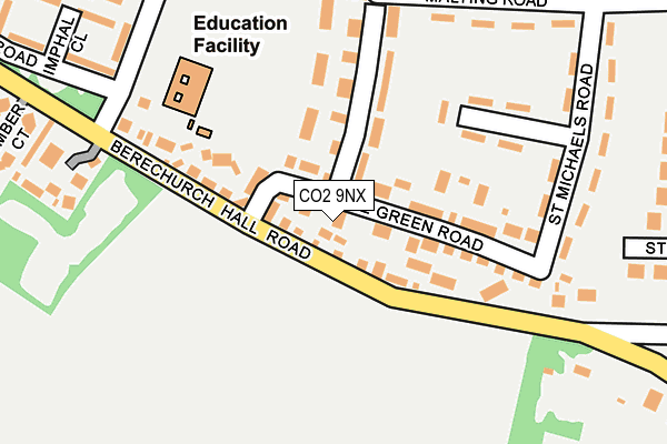 CO2 9NX map - OS OpenMap – Local (Ordnance Survey)