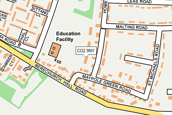 CO2 9NY map - OS OpenMap – Local (Ordnance Survey)